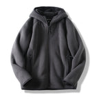 Men's fleece zip hoodie with zipped pockets