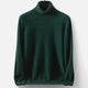 Men's plain turtleneck sweater with long sleeves