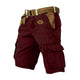 Men's cargo shorts with belt loops and large flap pockets