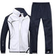 Men's two-piece colour-block tracksuit with zip jacket and trousers