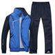 Men's two-piece colour-block tracksuit with zip jacket and trousers