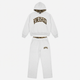 Women's leopard print hoodie and jogger set with hood and matching trousers