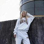 Women's leopard print hoodie and jogger set with hood and matching trousers