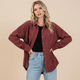 Women's corduroy overshirt with long sleeves and chest pocket
