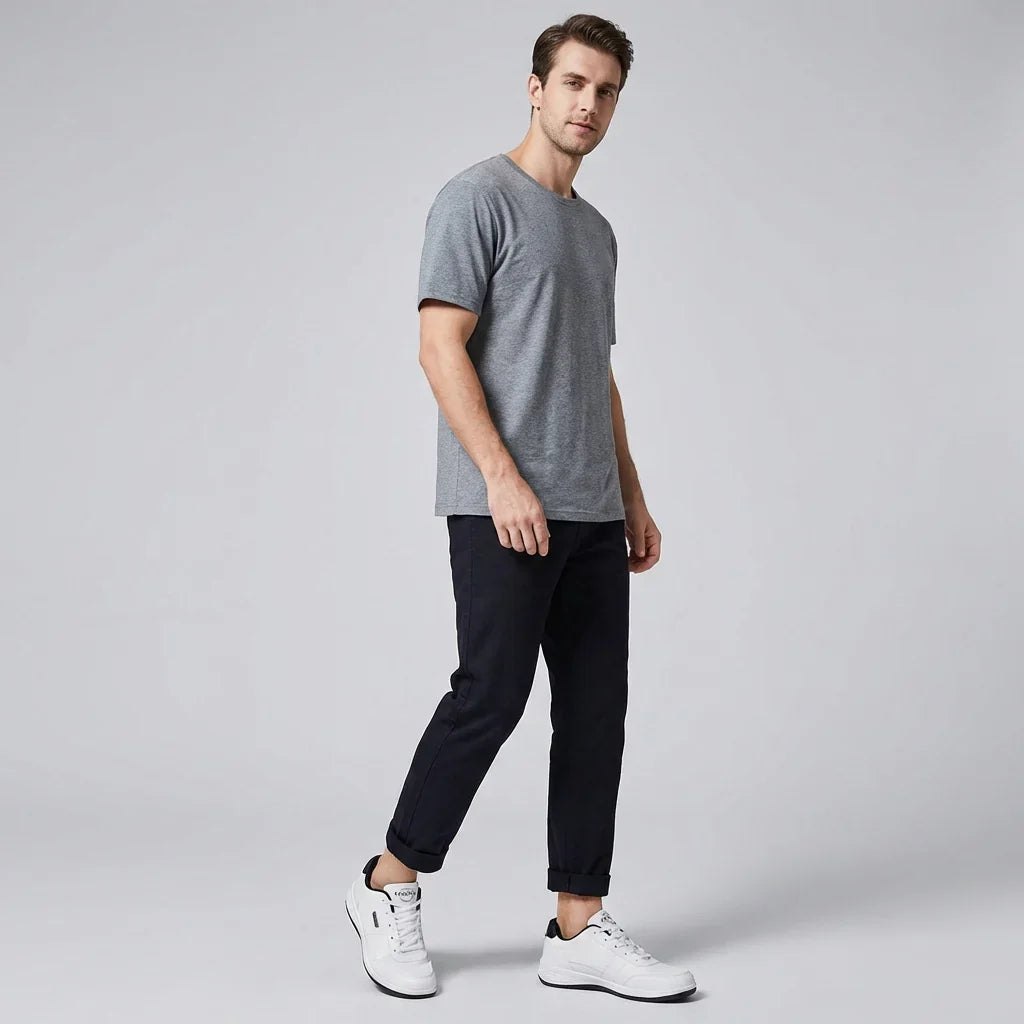 Men's colourblock trainers with contrast stripe and layered sole
