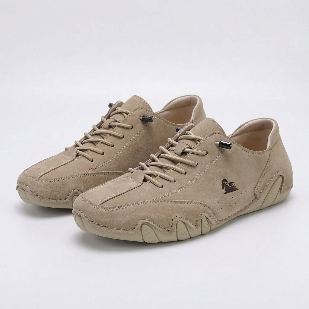 Women's casual lace-up sneakers with rounded toes