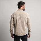 Men's corduroy overshirt jacket with two chest pockets