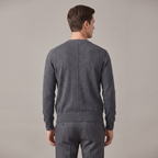 Men's slim fit V-neck button cardigan with long sleeves and ribbed trims