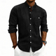 Men's Striped Stand Collar Shirt