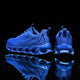 Men's lace-up running trainers with sculpted soles