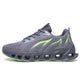 Men's lace-up running trainers with sculpted soles