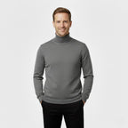 Men's slim-fit turtleneck sweater three-piece set