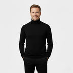 Men's slim-fit turtleneck sweater three-piece set