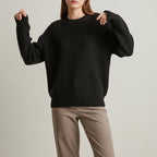 Women's Fair Isle crew neck sweater with long sleeves