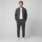 Men's matching jacket and trouser set with zip jacket and drawstring trousers