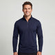 Men's plain quarter-zip sweatshirt with mock neck and long sleeves