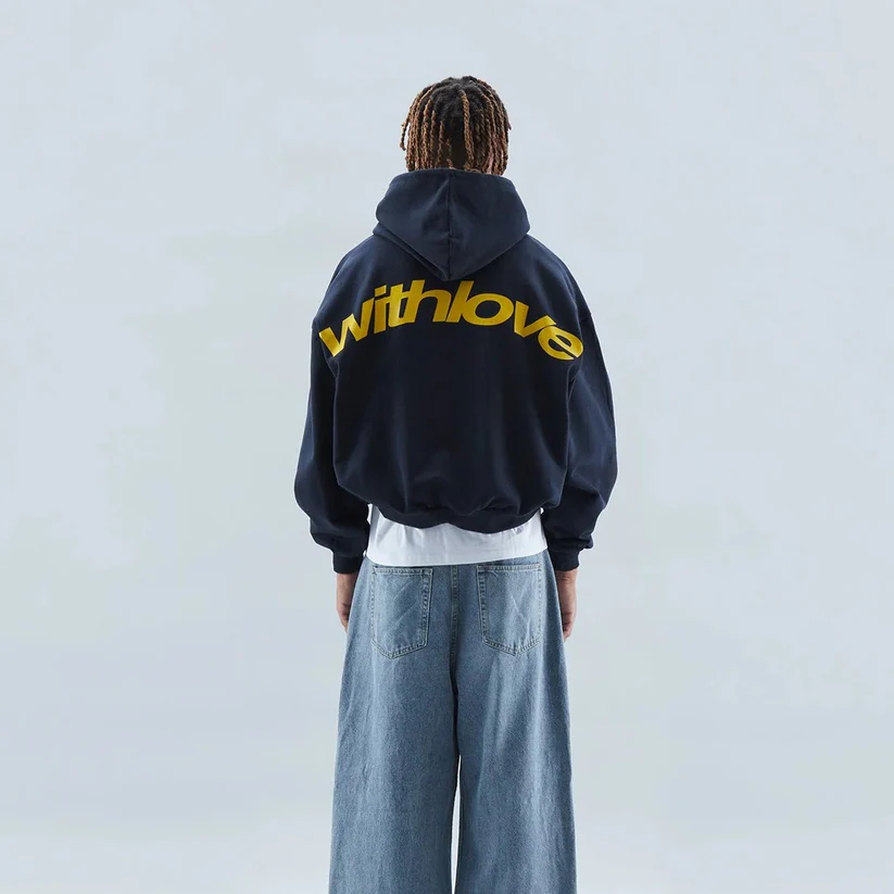 Unisex oversized graphic hoodie with drawstring hood and back print