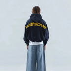 Unisex oversized graphic hoodie with drawstring hood and back print
