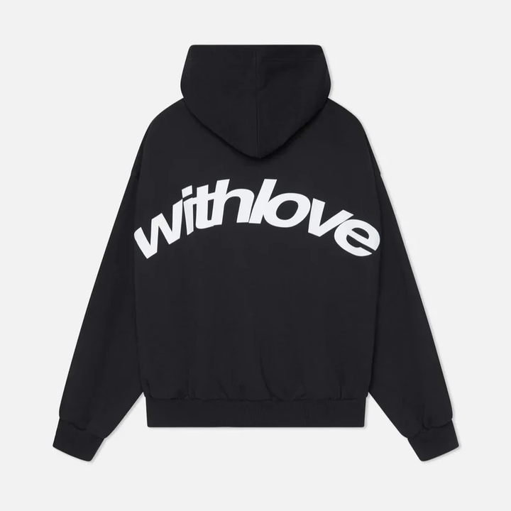 Unisex oversized graphic hoodie with drawstring hood and back print