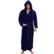 Men's Hooded Plush Fleece Bathrobe