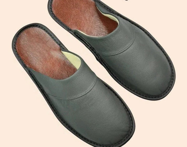 Men's Warm Lined Mule Slippers