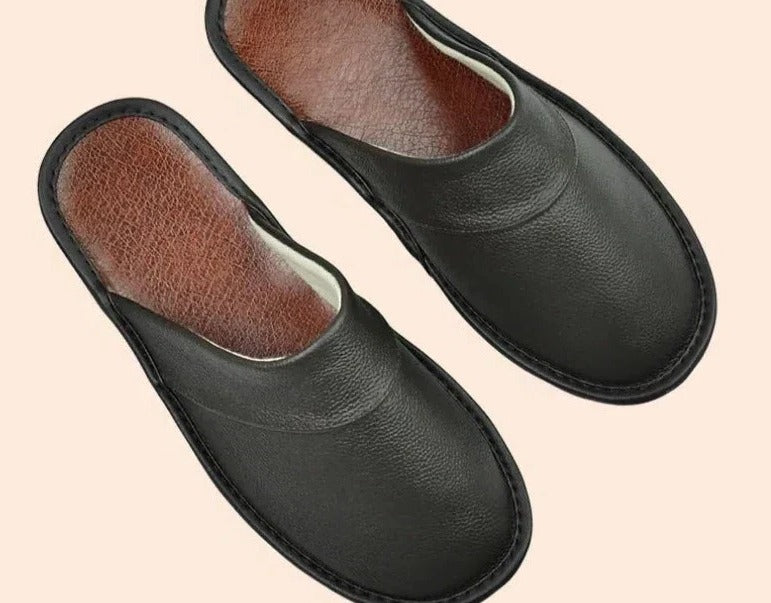 Men's Warm Lined Mule Slippers