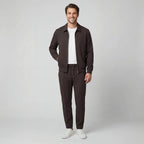 Men's matching jacket and trouser set with zip jacket and drawstring trousers