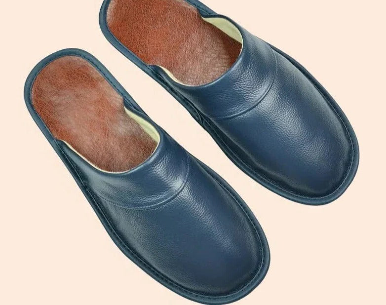 Men's Warm Lined Mule Slippers