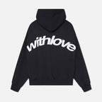 Women's oversized hoodie with hood and Withlove back print