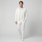 Men's matching jacket and trouser set with zip jacket and drawstring trousers