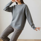 Women's Fair Isle crew neck sweater with long sleeves