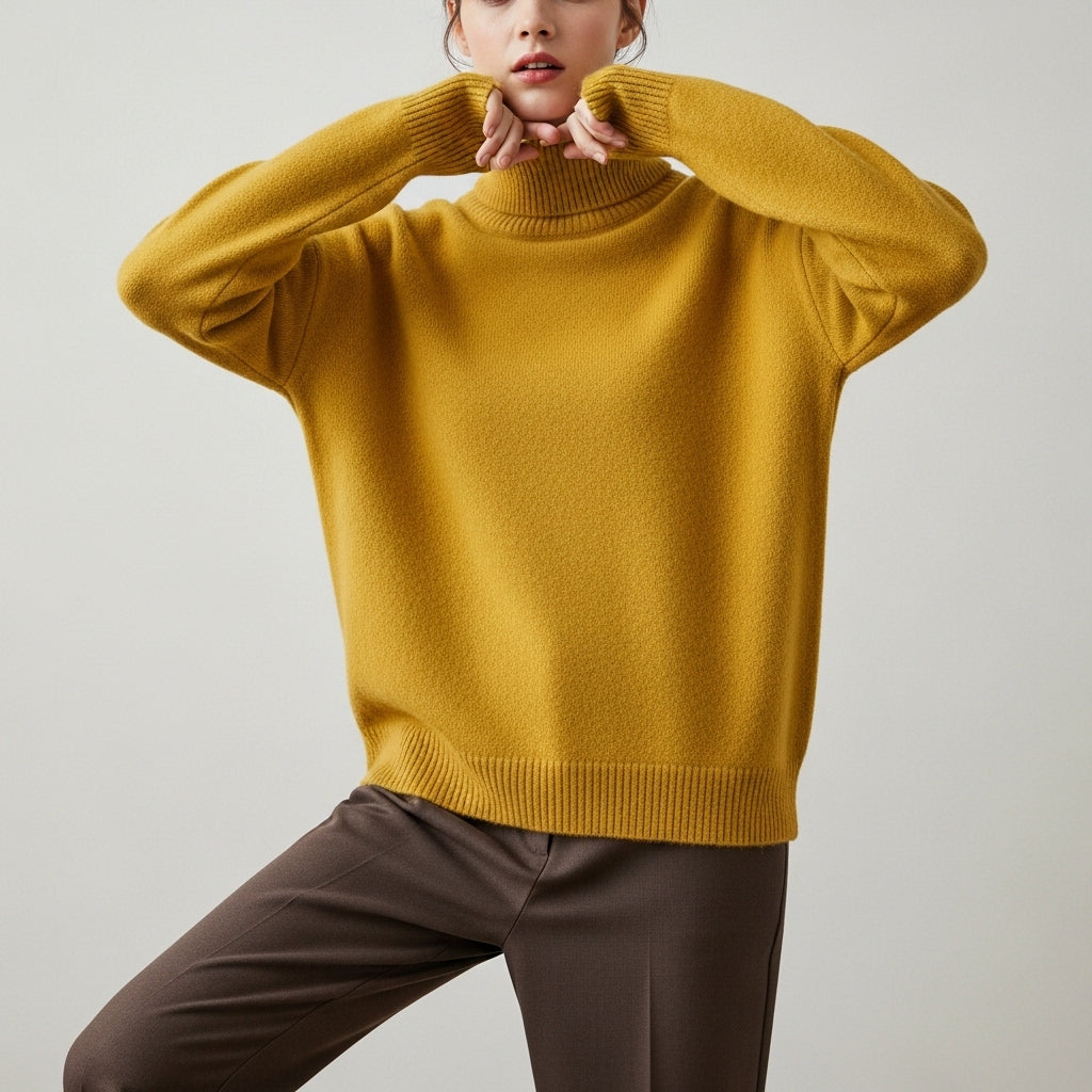 Women's Fair Isle crew neck sweater with long sleeves