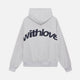 Cropped hooded sweatshirt with large Withlove back lettering