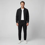 Men's matching jacket and trouser set with zip jacket and drawstring trousers