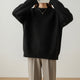 Women's oversized ribbed knit jumper with crew neck