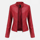Women's cropped zip-up jacket with stand collar and zipped pockets