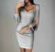 Women's Sequin V-Neck Cocktail Mini Dress
