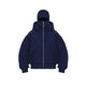 Men's hooded zip hoodie with kangaroo pocket and ribbed trims