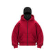 Men's hooded zip hoodie with kangaroo pocket and ribbed trims