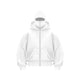 Men's hooded zip hoodie with kangaroo pocket and ribbed trims