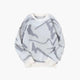 Men's crew neck sweater with abstract line pattern and ribbed trims
