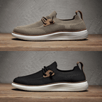 Men's plain slip-on loafers with round toes