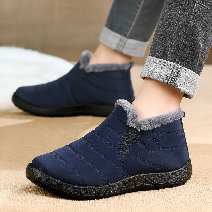 Men's Warm Lined Slip-On Quilted Ankle Boots