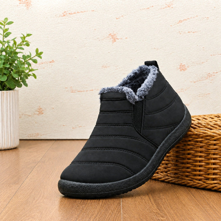 Men's Warm Lined Slip-On Quilted Ankle Boots