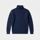 Men's slim fit ribbed turtleneck sweater with long sleeves
