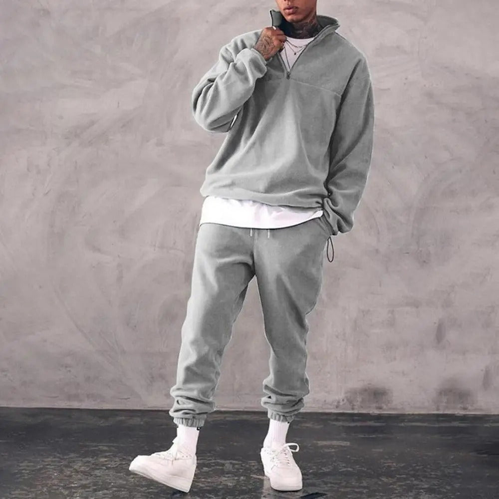 Men's Quarter-Zip Jogger Tracksuit Set