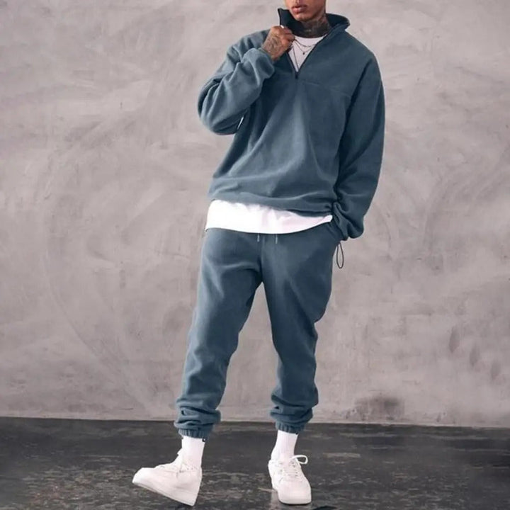 Men's Quarter-Zip Jogger Tracksuit Set
