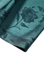 Men's floral short sleeve shirt with point collar and button front