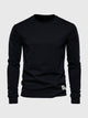 Men's long sleeve crew neck sweatshirt with ribbed cuffs and hem