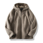 Men's fleece zip hoodie with zipped pockets